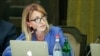 Armenia - Labor and Social Affairs Minister Mane Tandilian speaks at a cabinet meeting in Yerevan, 21 June 2018.