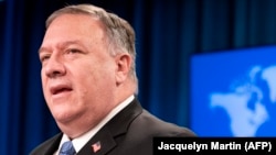 Mike Pompeo amerikai külügyminiszter Washingtonban 2020. november 10-én.