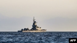 Një anije e marinës izraelite duke patrulluar në Detin e Kuq. 26 dhjetor 2023. 