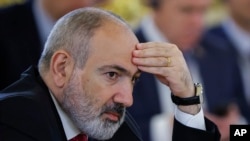 Jermenski premijer Nikol Pašinian na sastanku Evroazijske ekonomske unije u Moskvi, 8. maja 2024. 