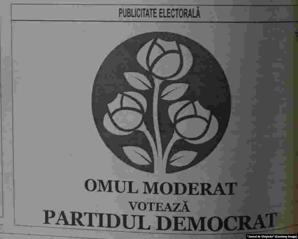 "Jurnal de Chişinău", 2 mai 2003, reclama Partidul Democrat